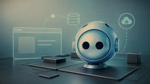 Steady Drupal mascot at work
